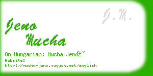 jeno mucha business card